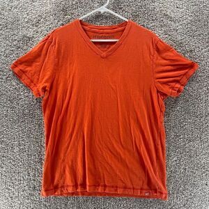 Aeropostale Shirt Adult Large Orange Short Sleeve Cotton Preppy Casual Logo Crew